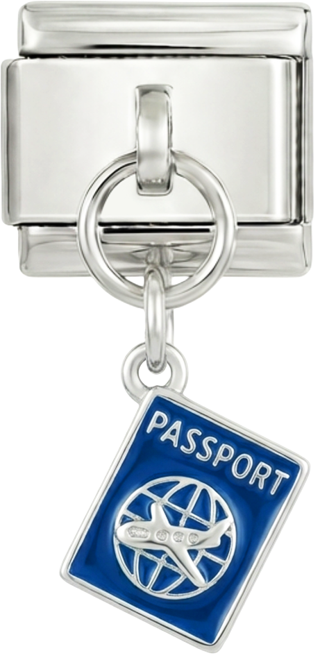 À venir - Passeport bleu sur fond argenté