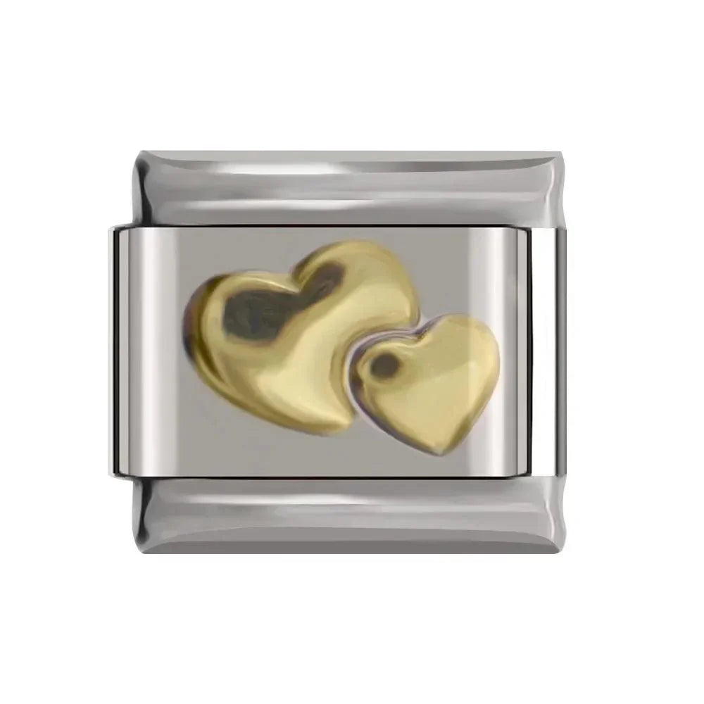 Double Heart, in Gold - Charms Official