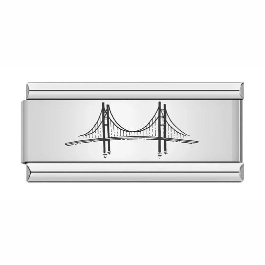 San Fransisco Bridge, on Silver - Charms Official