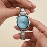 Montre Capri en argent – Édition cadran bleu