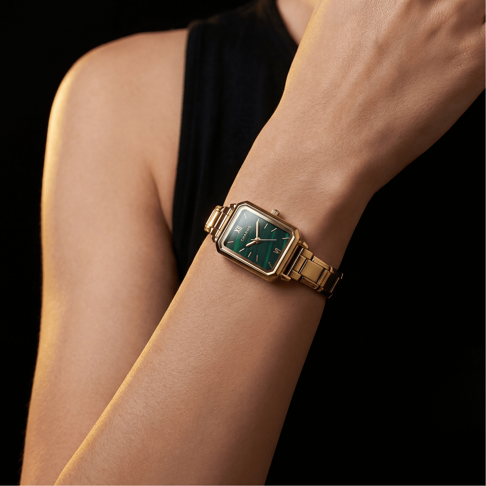 Como Watch Gold – Emerald Dial Edition