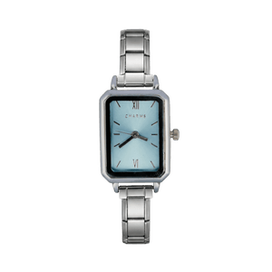 Montre Como argent – édition cadran bleu