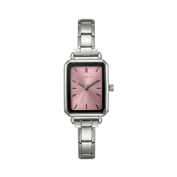 Montre Como argent – édition cadran rose