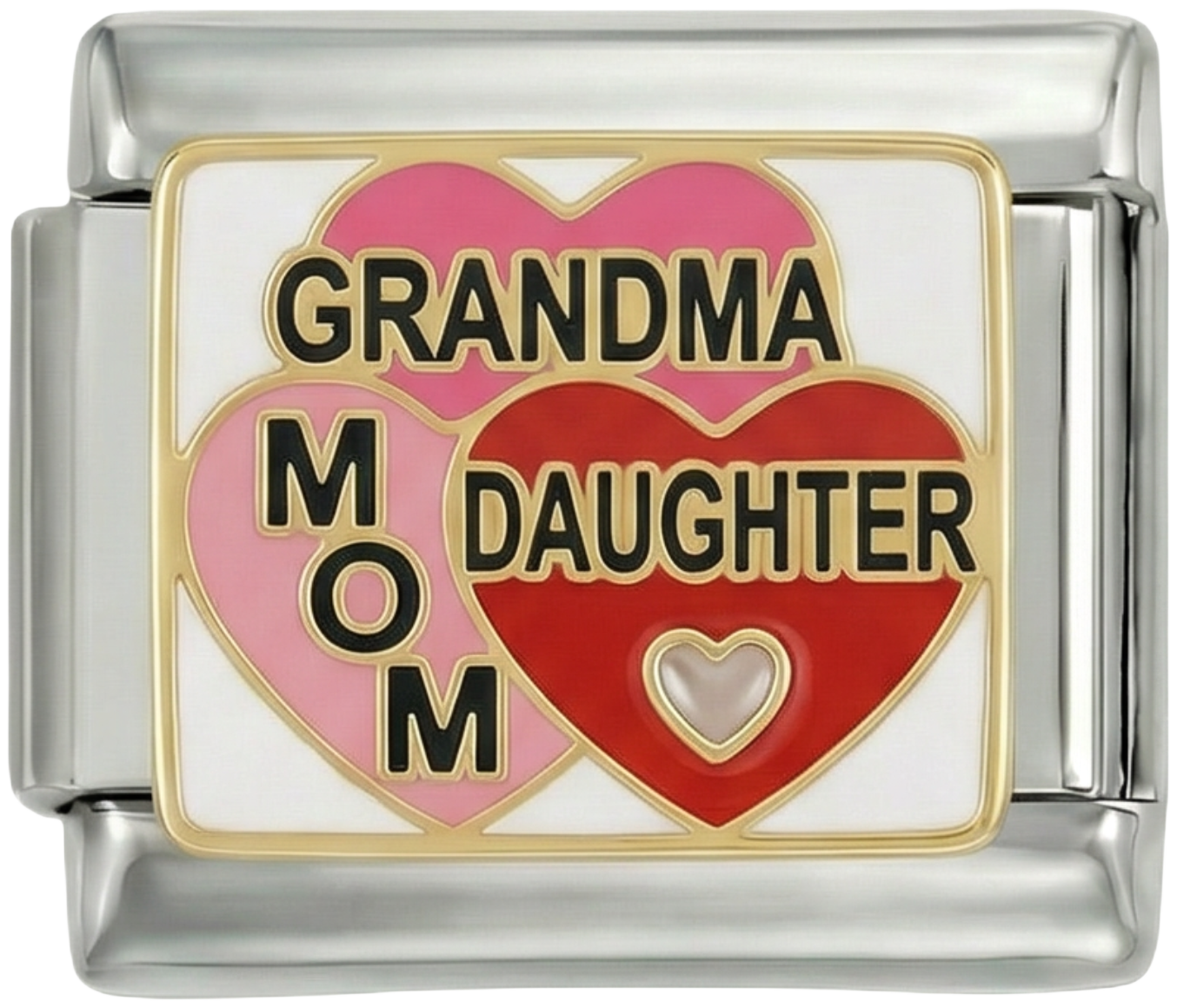 Heart Family, Grandma, Mom and Daughter, on Silver - Heart-Family-Grandma-Mom-and-Daughter-on-Silver.png
