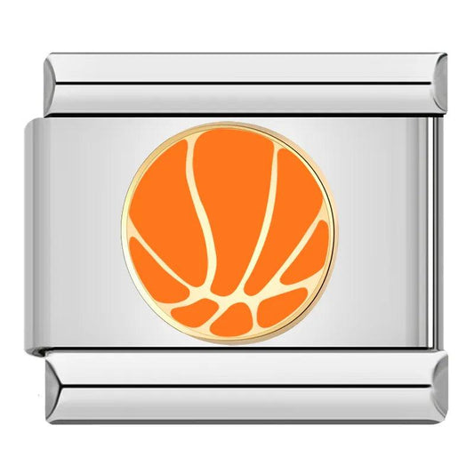 Basketball, on Silver - Charms Official
