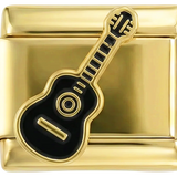 Black Acoustic Guitar on Gold - black-acoustic-guitar-on-silver.png