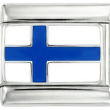 Finland Flag, on Silver - finland-flag-on-silver.png