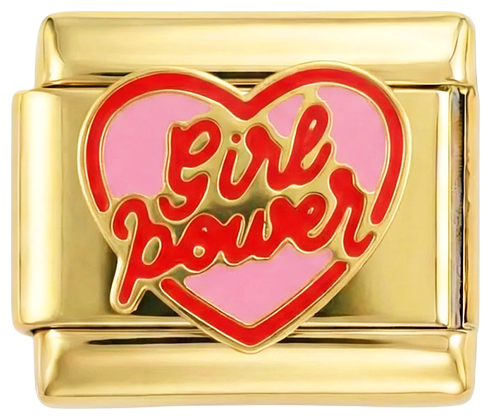 Girl Power avec cœur sur or