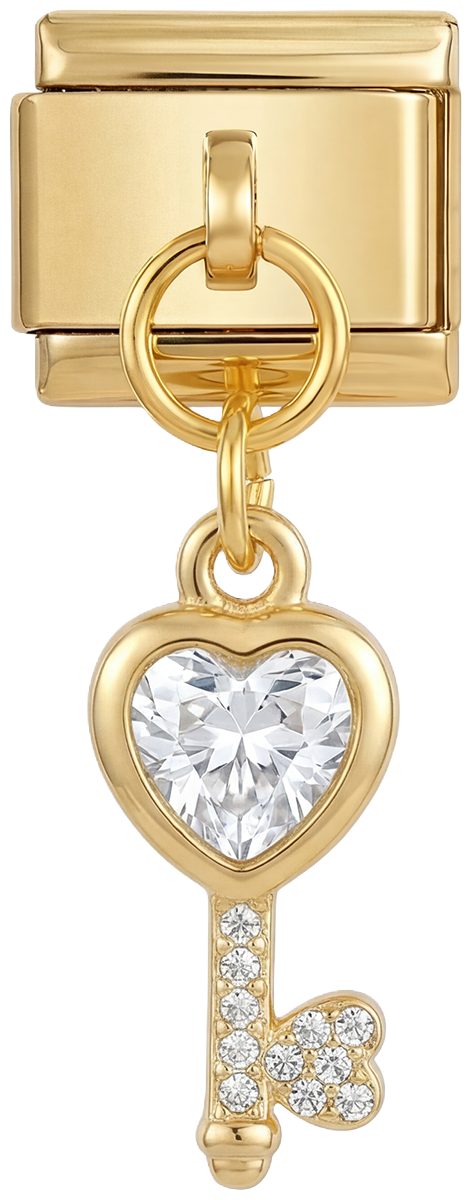 Gold Key with Crystal Heart - gold-key-with-crystal-heart.png