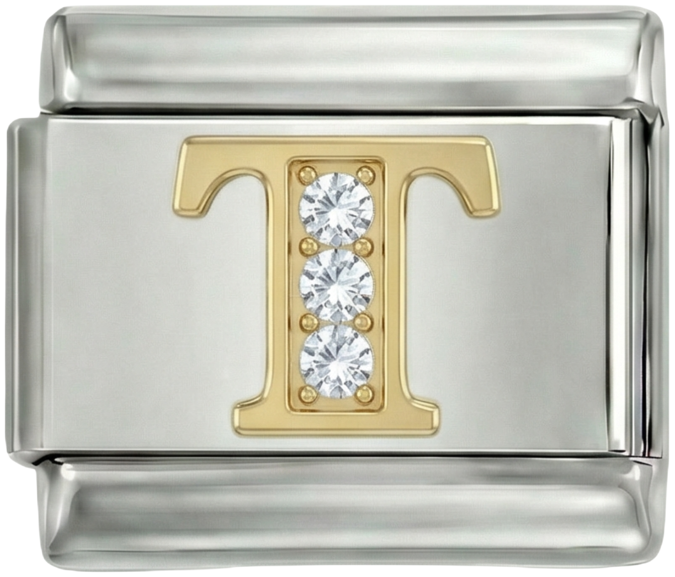 Letter T in Gold with Stones, on Silver - letter-t-in-gold-with-stones-on-silver.png