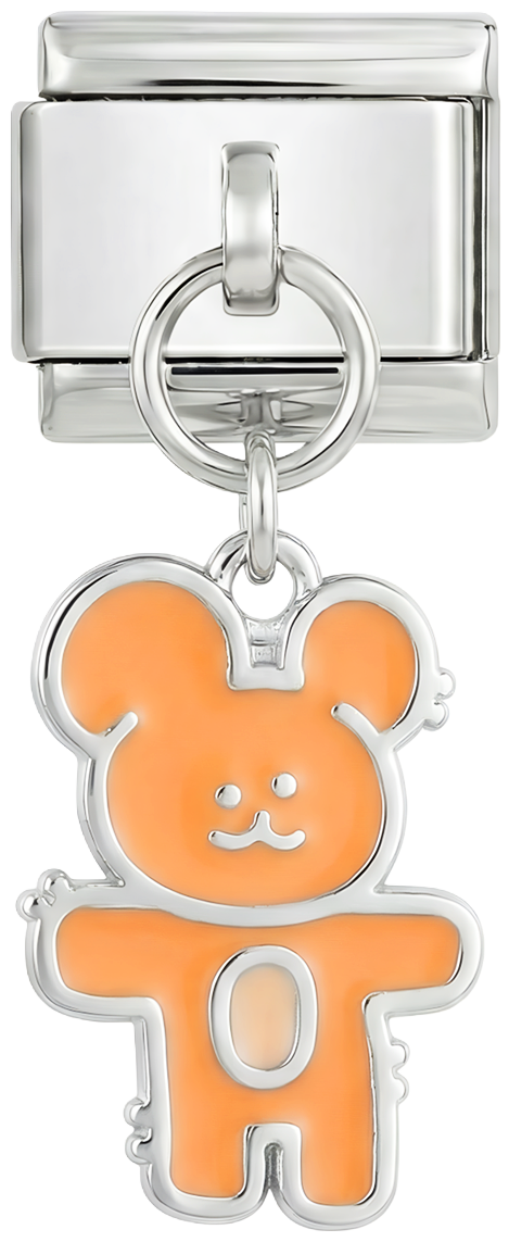 Petit Ours Rose, sur Argent